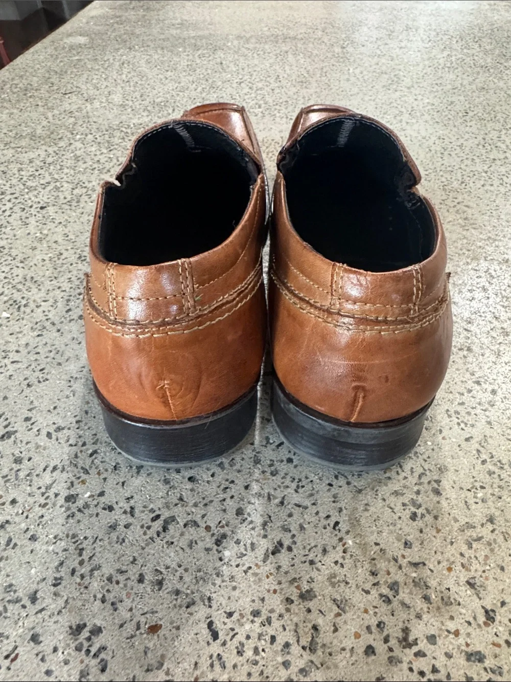 Men's Brown Leather Slip-On Loafers - Classic Comfort